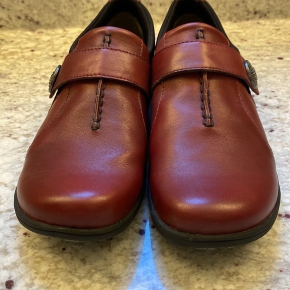 Abeo Smart Leather Clog Size 8 3540- Red/maroon - Picture 4 of 14